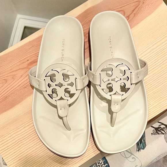 Tory Burch Miller Cloud Ivory Sandals, NWOT - Picture 1 of 6